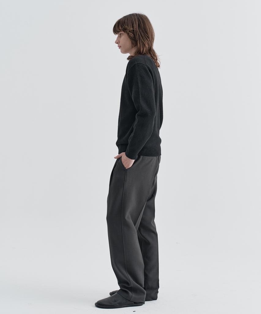 EZIO Henley Neck Wool Blend Knitwear_Black