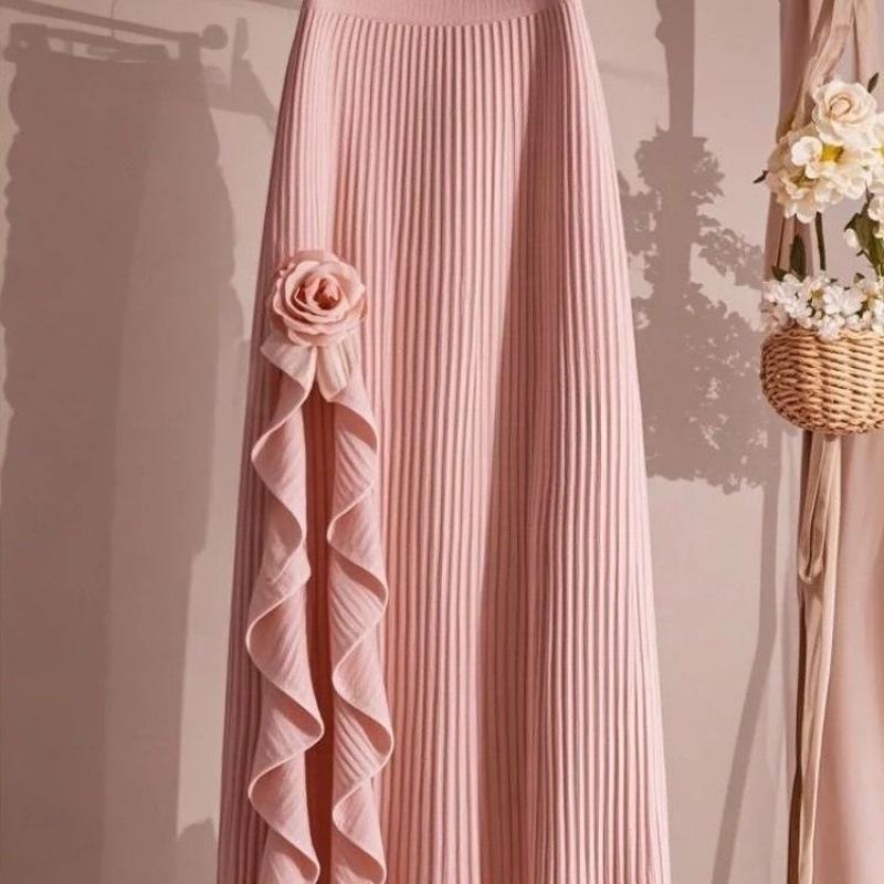 Женская черная юбка А-силуэта с высокой посадкой: Коллекция Осень/Зима 2025