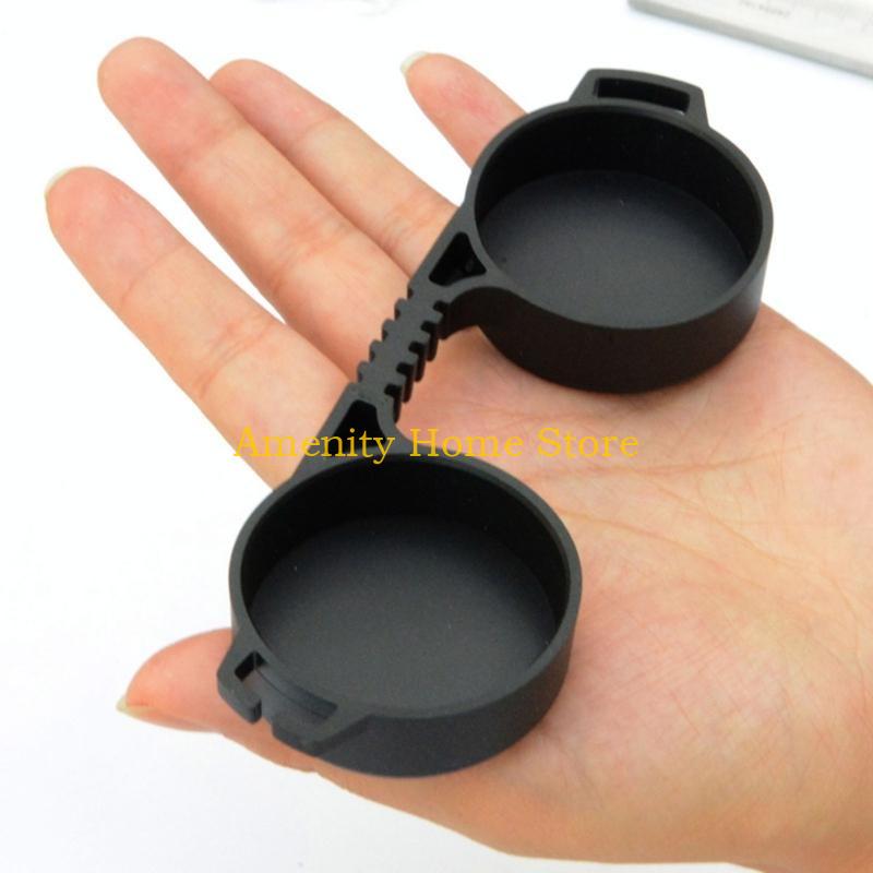 F26C Silicone Binoculars Telescope Dust Covers for 42 45mm / 62 65mm Telescope Lens Cover, Home Decoration Craft