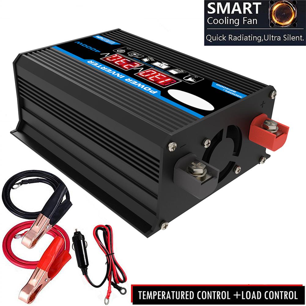 4000W Power Inverter DC 10.5V~15V 220V Car Sine Wave Converter Dual USB Voltage Transformer Overvoltage Overload Protection