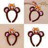 Red Panda Soft Plush Headband With Decorative Hair Accessory For Playroom