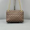 [Pre-Owned] Vavin Classic Metal Lock Coated Canvas And Grainy Calfskin Chain Shoulder Bag Crossbody Bag Small - Very Good #10X7QN5