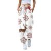Женские повседневные модные рождественские принтованные повседневные брюки спортивные брюки длинные брюки брюки с эластичной резинкой на талии