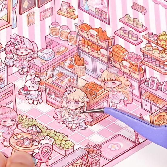 Проект «Сделай сам» 3D-наклейки для дома для взрослых и детей, забавные наклейки для мультфильмов, наклейки для снятия стресса, миниатюрные наклейки для сцен