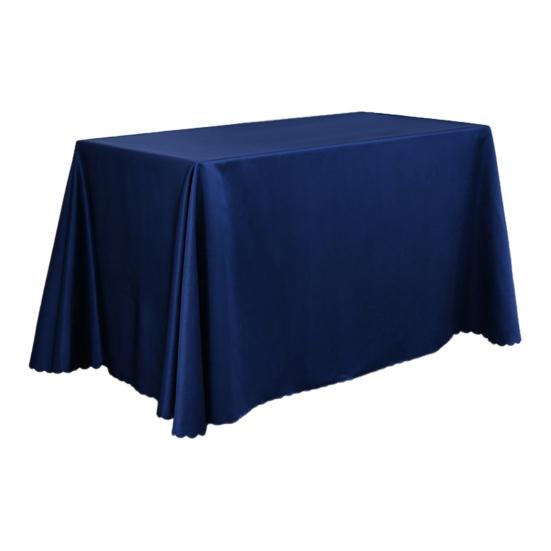 Solid Color Design Wrinkle-Resistant Lace Detail Conference Room Table Cover