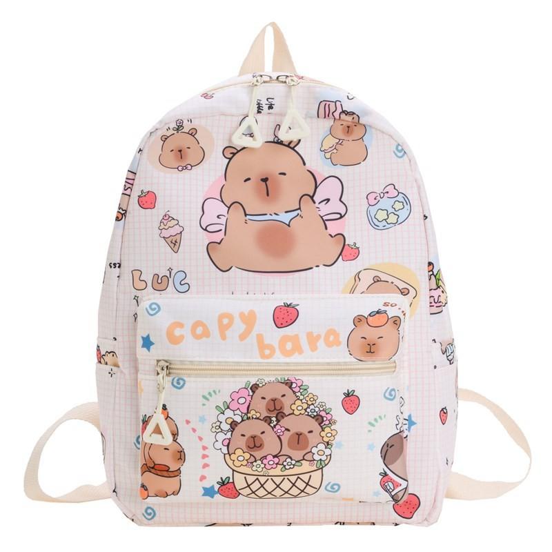 Adorable New Kids Backpack Colorful Cartoon Design Lightweight Nylon For School Travel