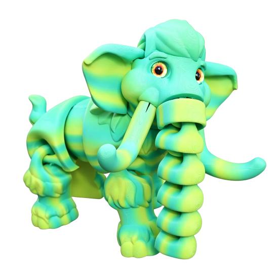 3D-печатная фигурка мамонта, украшение-слон с подвижными суставами, животное-антистресс для детей, игрушка-фиджет для украшения дома и офиса