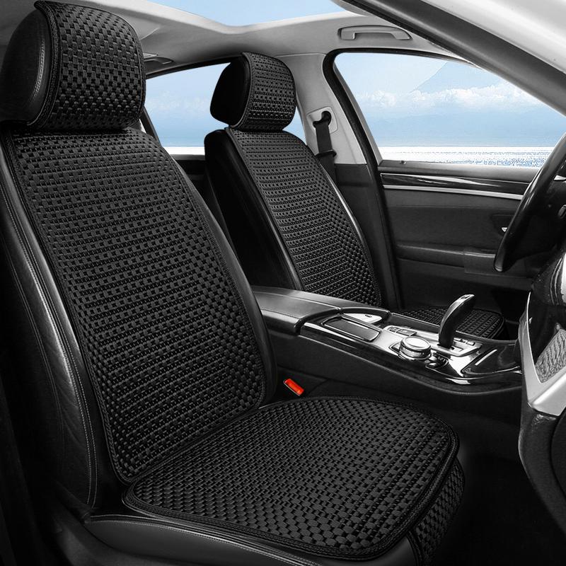 Летняя подушка на сиденье автомобиля из ледяного шелка – Дышащая и охлаждающая с плетеным дизайном, подходит для большинства транспортных средств. Незаменимый аксессуар для жаркой погоды!