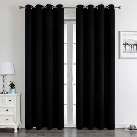 Плотная ткань для штор Блокировка света Снижение шума Тепловая эффективность Простая установка Оконная штора Домашний декор