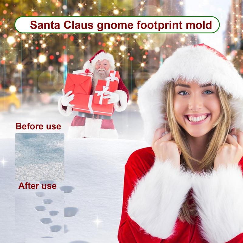 Christmas Foot Stencil Gnome Christmas Stencil Reusable Footprint Templates Small Holiday Stencils Snow Painting Paste Christmas