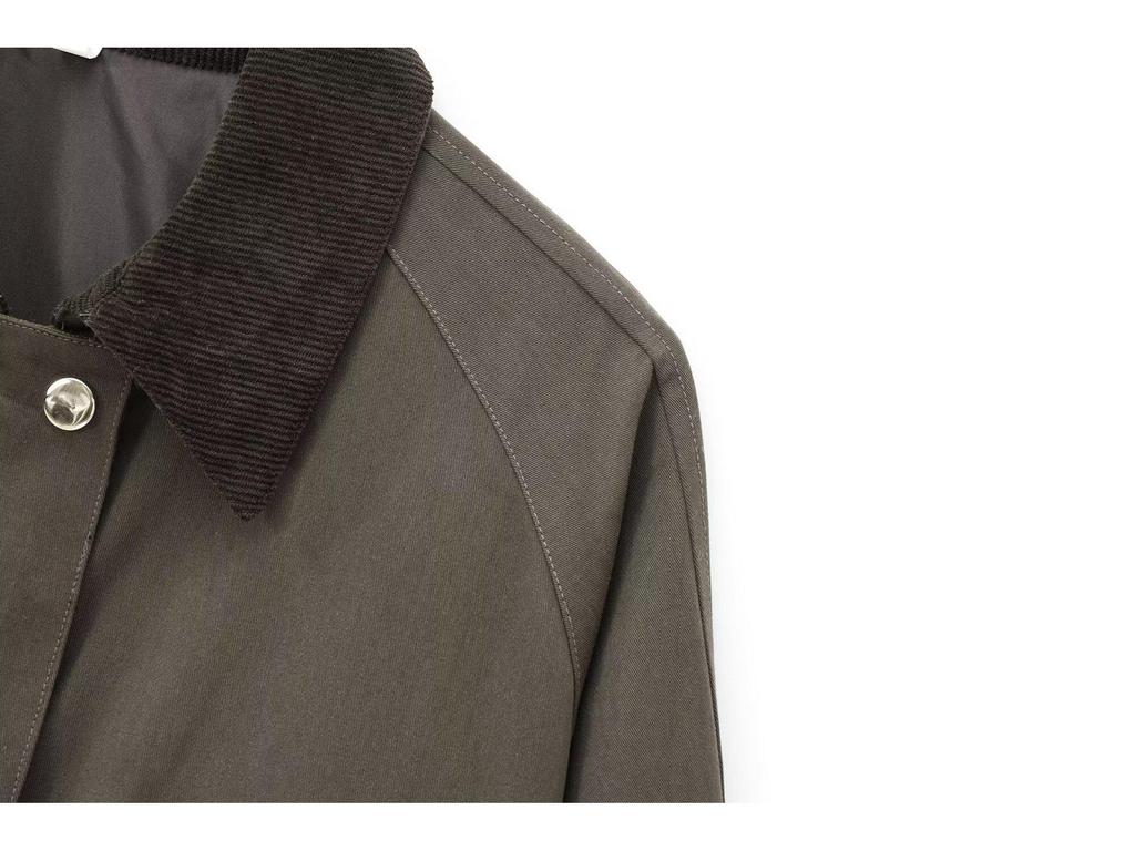 Женская ретро куртка из вощеной кожи с вельветовым воротником 2025 - Европейский и американский повседневный стиль