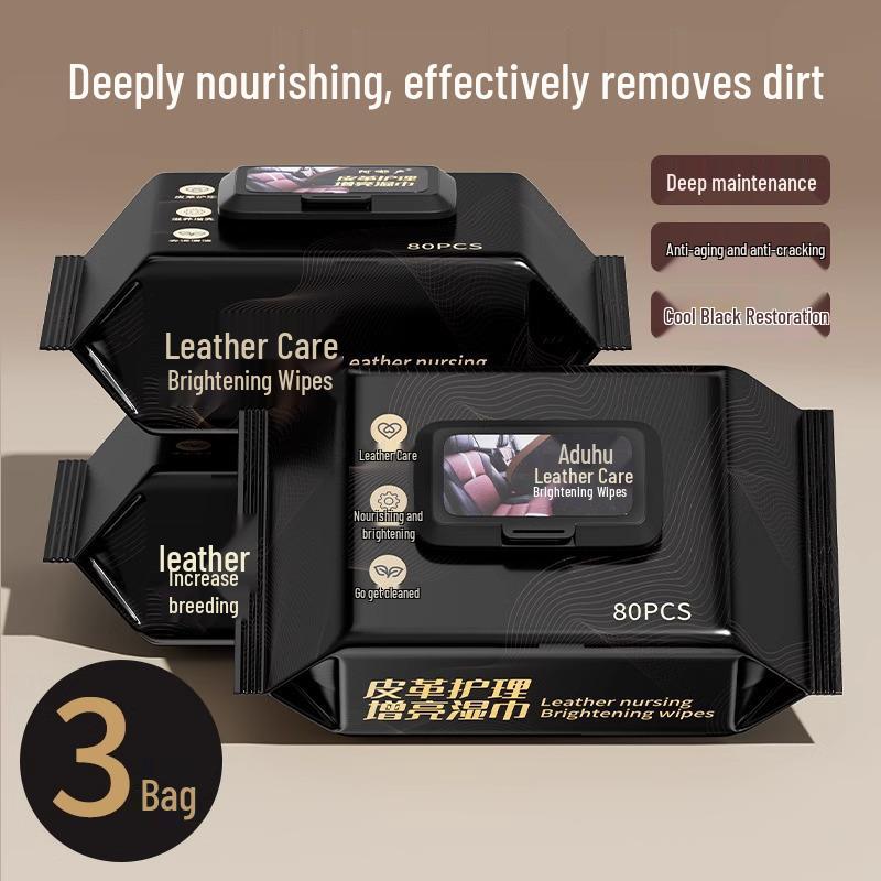 Car Interior Leather Cleaning Wipes Value Pack - Multifunctional for Glass and Car Surfaces