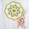 Yarn Crocheted Antique Style Fan Classical Weaving Fun Decorative Craft Fan  Girlfriend