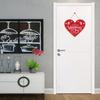 Дверной знак ко Дню Святого Валентина Романтический подвесной орнамент для входной двери Красное сердце Узор С Днем святого Валентина Письмо с принтом 14 февраля Настенный венок Декор