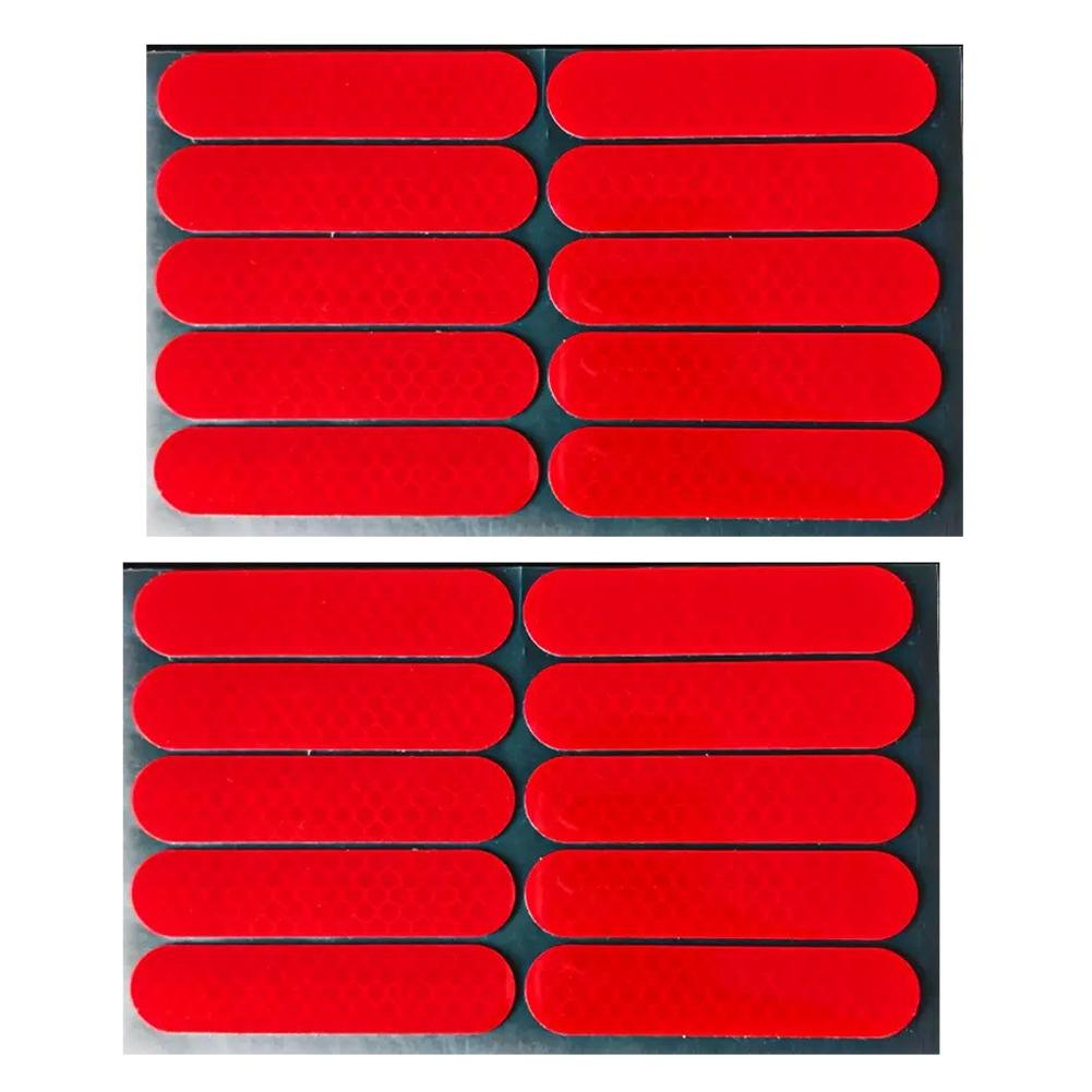 20Pcs Waterproof Reflective Stickers Strip  Self-adhesive Reflective Sticker
