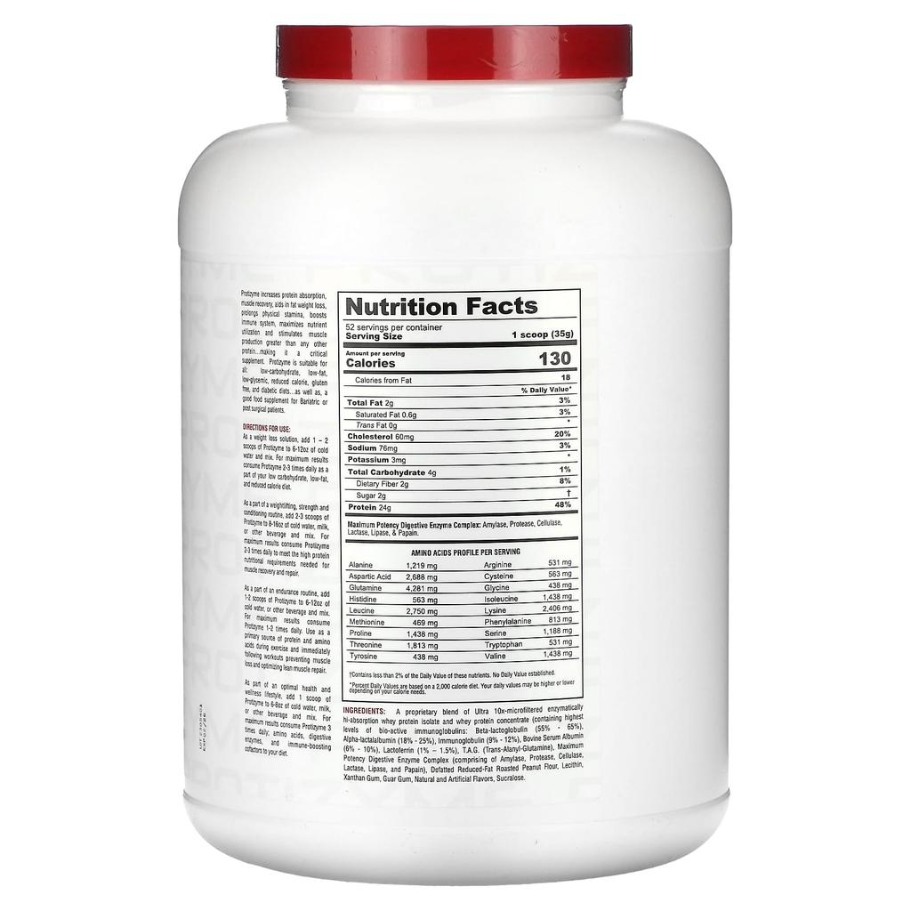 Metabolic Nutrition Protizyme, Expertly Designed Protein, Butter Pecan Cookies, 4 Lb (1,820 G)