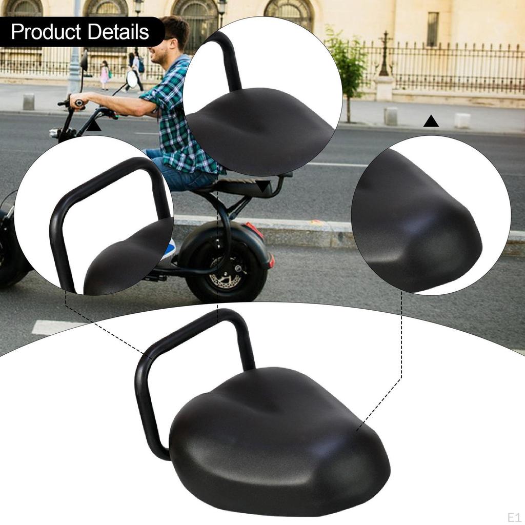 Bike Seat with Armrest Replacement Wear Resistant Comfort Portable Wide Saddle Sturdy Shock