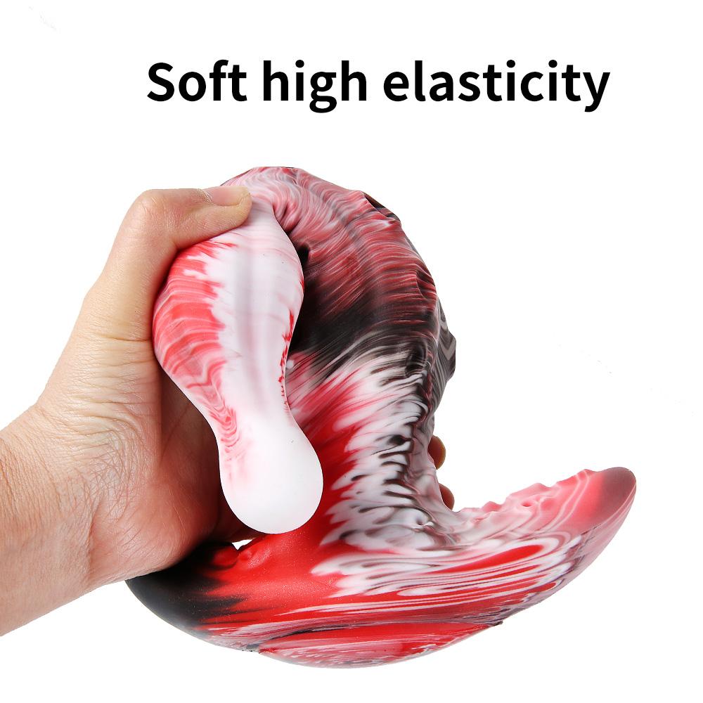 Текстурированные носимые анальные пробки - Дизайн с завихрениями цвета, Мягкие и эластичные, 4 размера для индивидуального интимного исследования