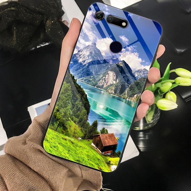 Для Huawei Honor View 20 Чехол Honor 20 Закаленное Стекло Космический Чехол Стеклянная Задняя Панель для Huawei Honor 20 lite Honor20 Pro View 20