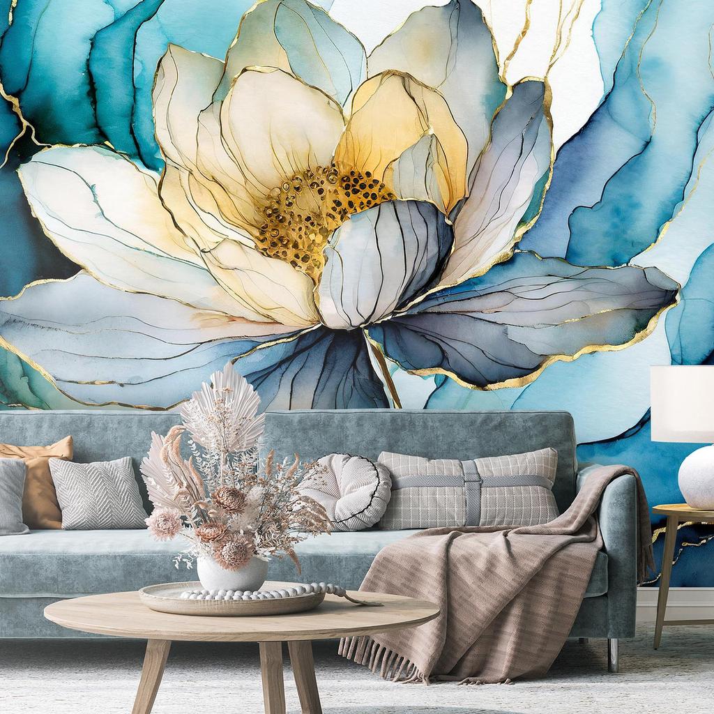 Обои Цветок акварельная абстракция