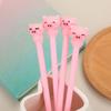 School Season 4pcs 0.5mm Creative Stationery Pink Piggy Gel Pen Cartoon Girl Heart Series Water-based Pen Learning Office Signature Pen