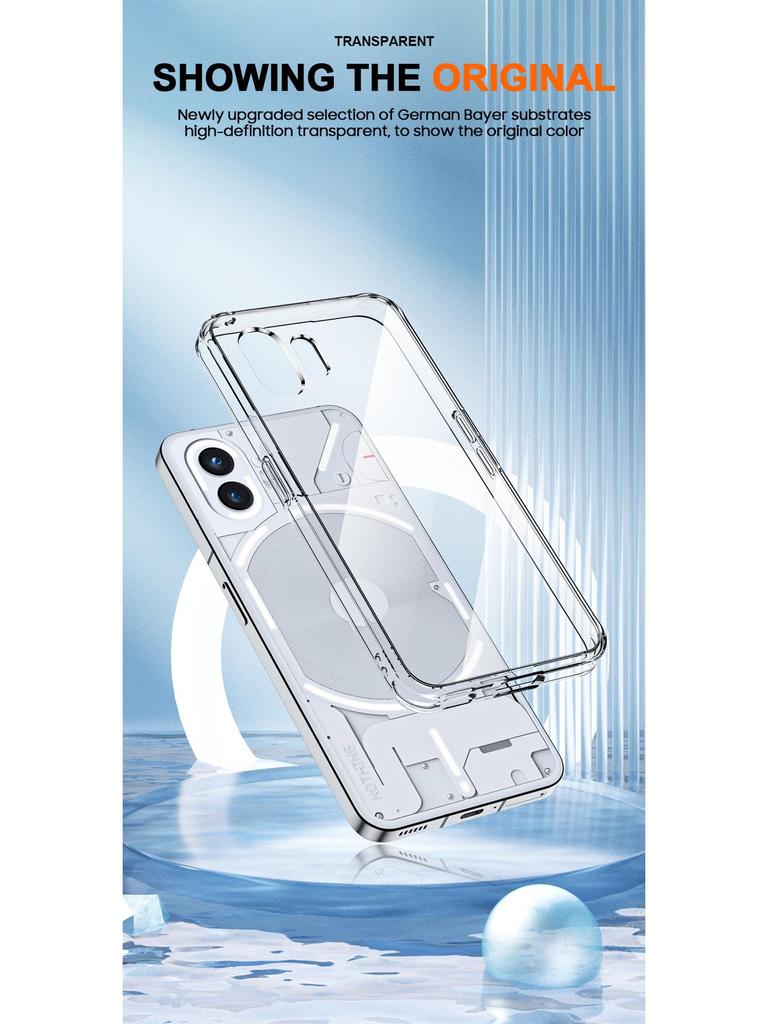 Ультратонкий прозрачный чехол из ТПУ+ПК для Nothing Phone 3 и Phone 2