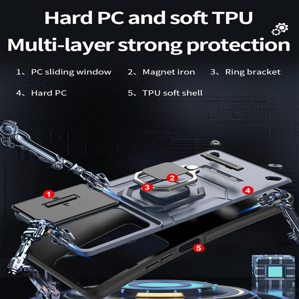 Armor Protective Case For Realme C61 C63 C65 C67 4G Cover Shockproof Ring Magnetic Stand Holder Coque Fundas Capa