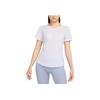 Dri-Fit One Breathe Solid Backless Round Neck Short Sleeve T-Shirt Women Tops Oxygen-Purple DX0132-536