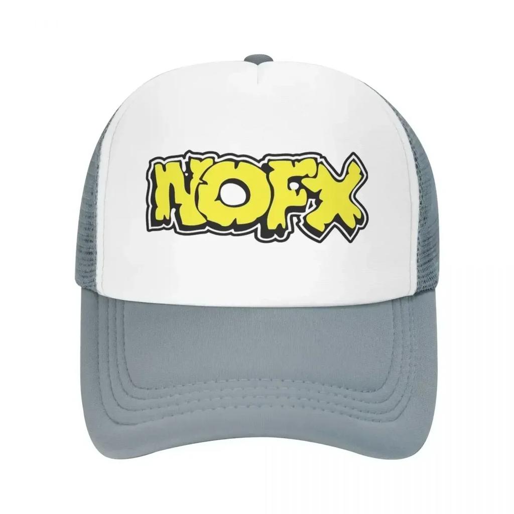 Nofx Punk Band Logo Accessories Foam Mesh Trucker Hat Summer Breathable Rock Music Meshback Baseball Cap Sturdy Adjustbale