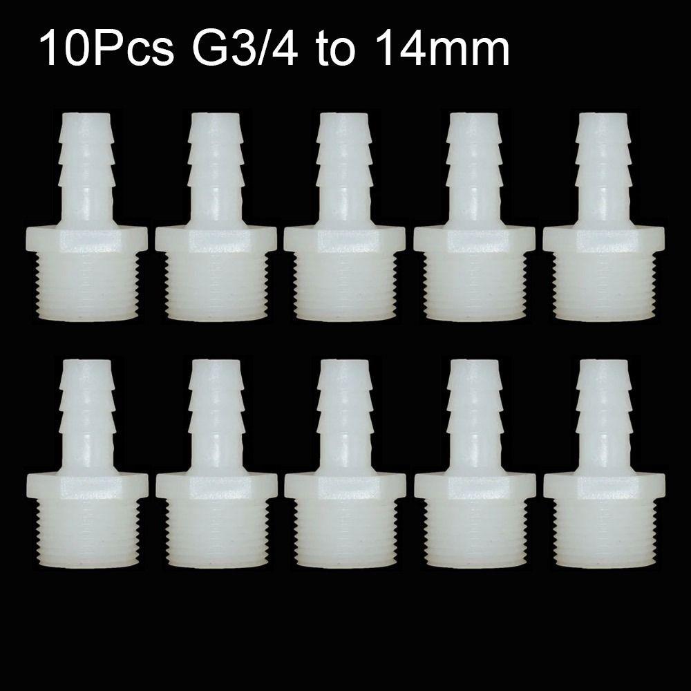 1/10 шт. фитингов для труб, соединитель шланга 10/12/14/16/18/20/25 мм, резьба 3/4 дюйма, соединительная муфта для трубы