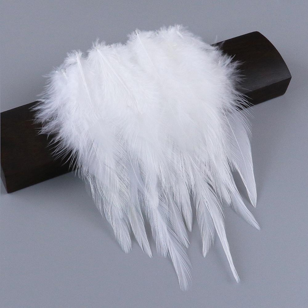 50 шт. Натуральные куриные перья 4-6 дюймов Красивые петушиные перья для изготовления украшений Аксессуары для рукоделия Карнавальное украшение