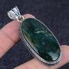 Bloodstone Gemstone Handmade 925 Sterling Silver Jewelry Pendant 2.56" t4D94