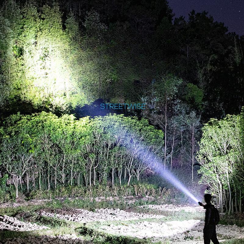 Портативный мини-яркий фонарик, уличный прожектор, дальний водонепроницаемый светильник для кемпинга, зарядка, фонарик с сокровищами