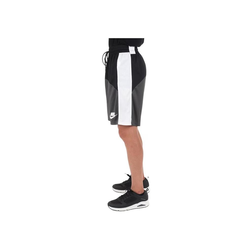 Nike Color-Block Logo Drawstring Shorts Men Bottoms Black Grey DQ5827-010