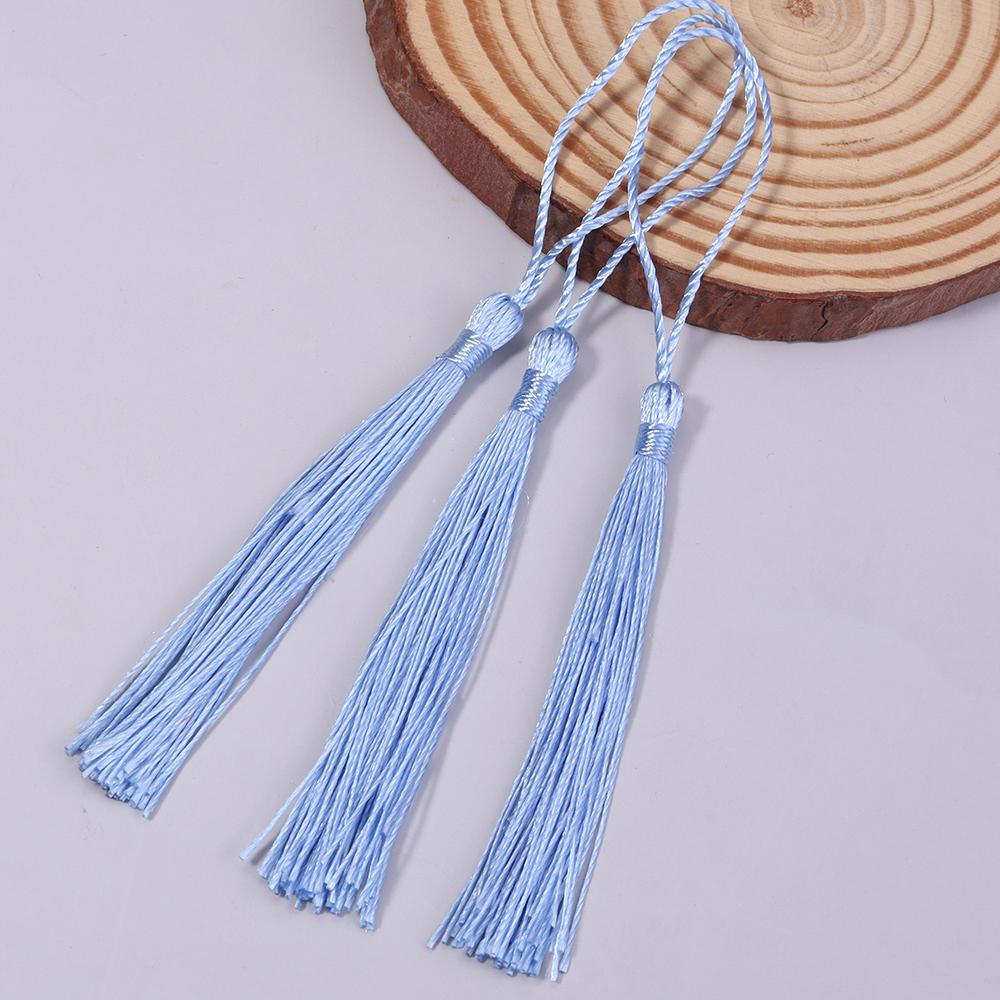 30-100pcs/lot Colorful Polyester Silk Tassel Fringe Cotton Tassels Trim For Sewing Curtains Accessories DIY Bookmark Decoration