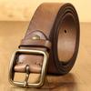 Leather Belt Casual Fashion First Layer Cowhide Jeans Copper Buckle Belt Cowhide Belt Men