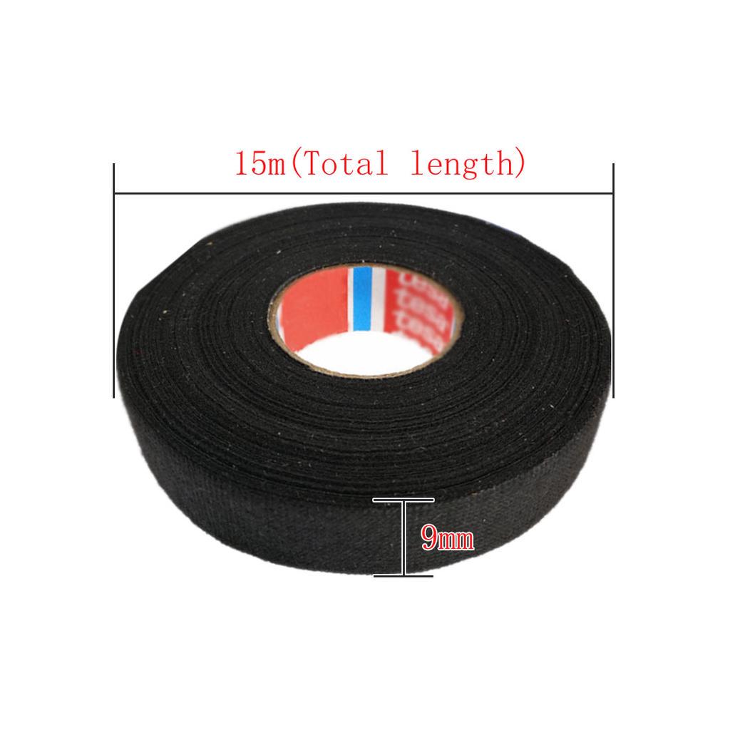 Провода ткань 9 мм * 15 м клейкая тканевая лента для жгута проводов ткацкий станок автомобиля авто сильная клейкая сила