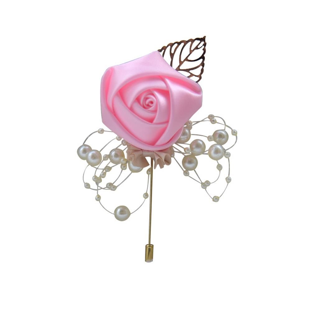 Women Men Charm Gift Fashion Accessories Rose Flower Corsage Bride Groom Brooch Wedding Boutonniere