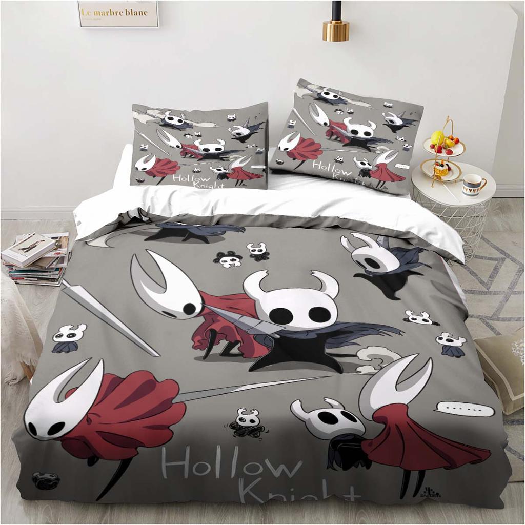 Новый комплект постельного белья Hollow Knight Fashion с 3D цифровой печатью, пододеяльник, одеяло, кровать, одинарный, полуторный, двуспальный, королевский, для молодежи, для девочек, для мальчиков, подарок