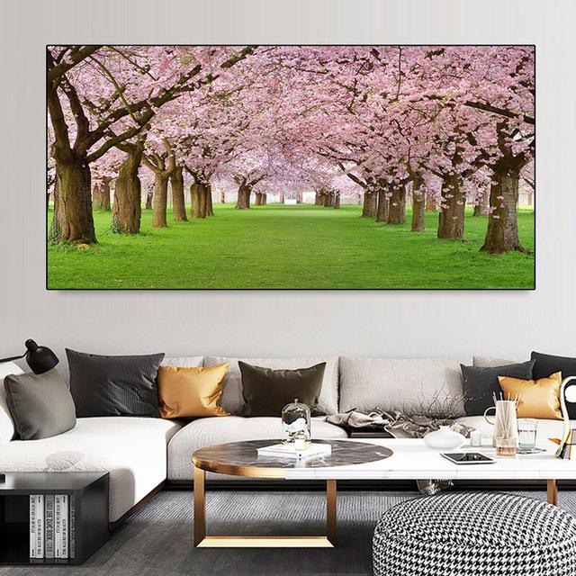 Холст с изображением восхода леса, современные постеры с природными пейзажами и принтами, настенные художественные картины для гостиной, домашний декор, без рамки