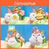 Cartoon Plush Samoyed Keyring With Magnetic Closure For Backpack And Key Holder