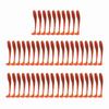 50PCS 5cm Soft Plastic Fishing Lures T Tail Grub Worm Baits Fish Tackle Accessory Red