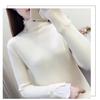 Korean Style Turtleneck Women Elegant Pink Sweater Slim Basic Pullover Jumper Warm Purple Pullover Female Top Winter