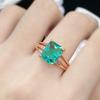 BELLA BOX New Fashion Temperament Rectangle Shape Green Ring For Women Charm Wedding Engagement Fine Delicate Jewelry New Trendy