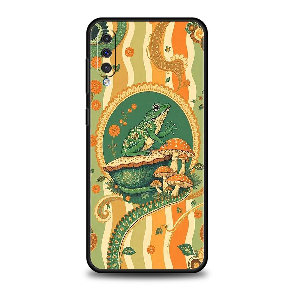 Чехол для телефона Samsung Galaxy A56 A36 A26 A06 A16 A24 A36 A54 A14 A42 A22 A20 A12 A10 5G Мягкий ТПУ Чехол Реалистичный Принт Лягушки Сумки