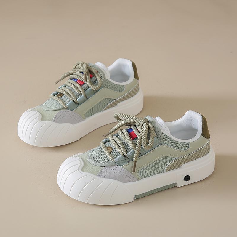 CRLAYDK Summer Women's Mesh Skateboard Shoes Lace Up Walking Casual Fashion Sneakers Sports Comfortable Tennis for Ladies