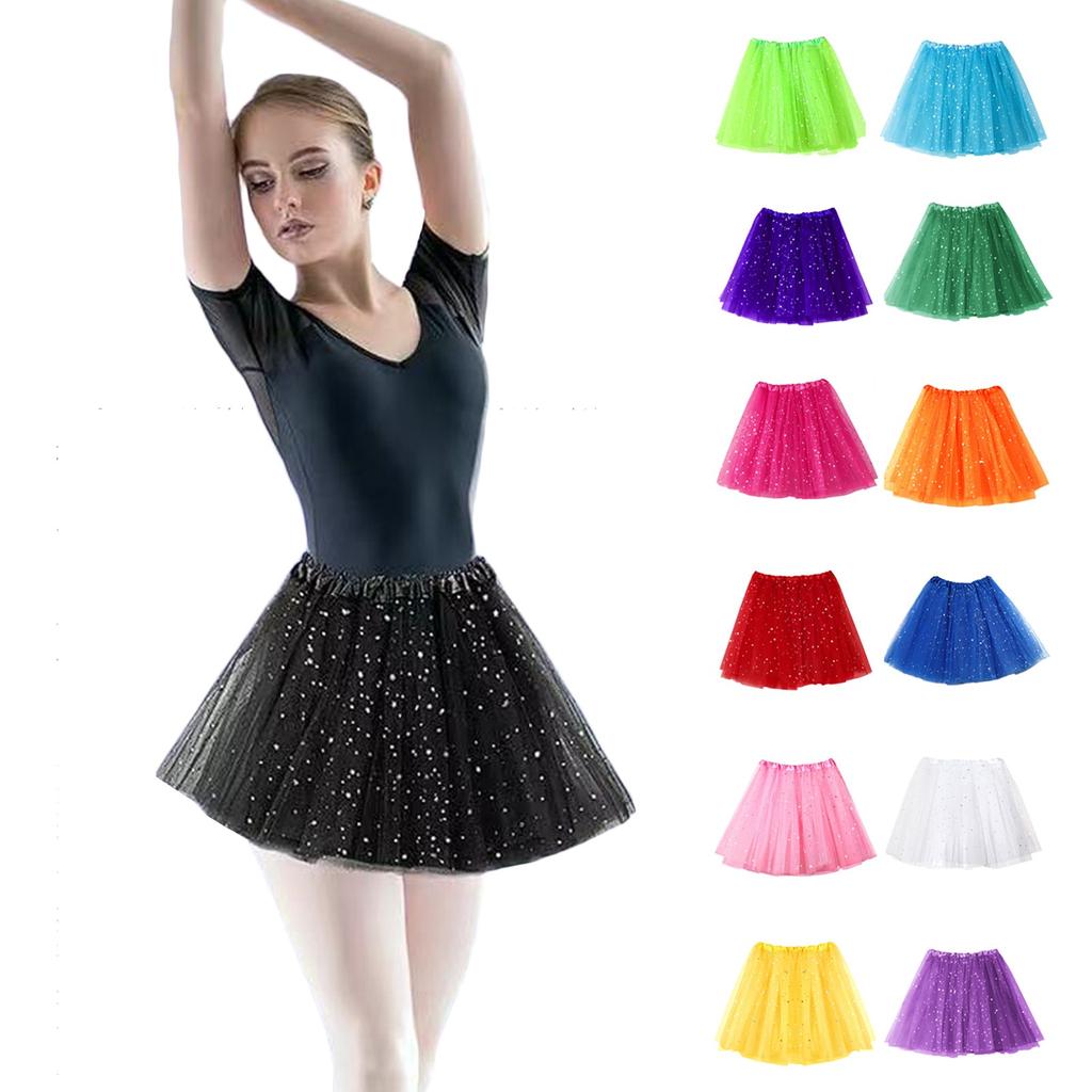 Women's Skirt Glitter Festival Outfit Party Dress Underskirt Dance Dress Prom Dress Evening Dress Ballet Skirt Cosplay Festive Skirt
