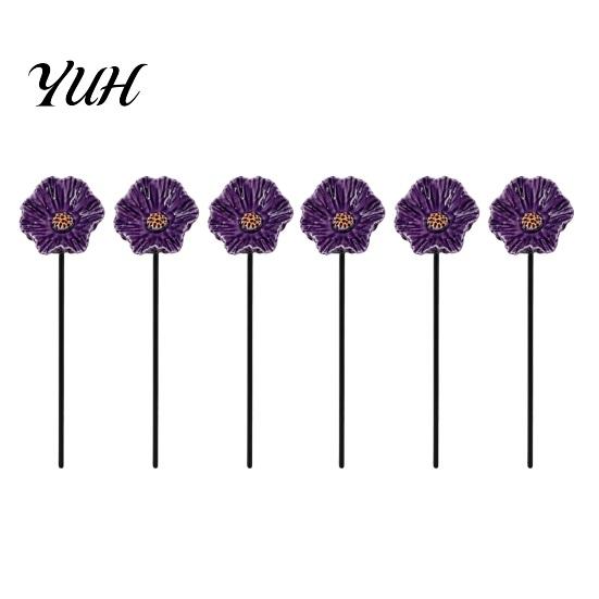 Resin Flower Bee Feeder Stake Feeder, Handmade Flowers Watering Station, Garden Pollinator Outdoor Bird Bath Cups Butterfly Feeders, Mini for