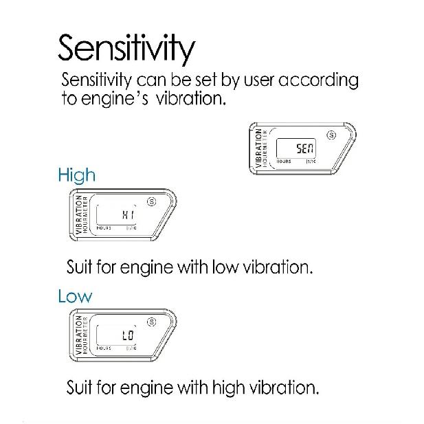 Digital Wireless Vibration Hour Meter For Chainsaw Pit Bike Dirt Quad Bicycle Lawn Mower Snowmobile ATV Marine Motorcycle Jet