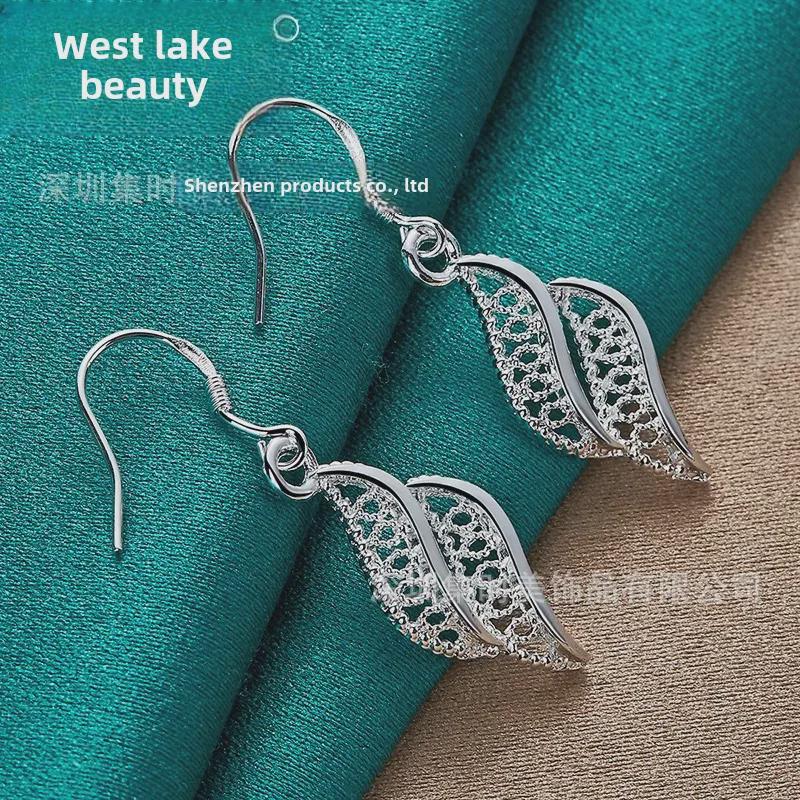 Серьги-листья из серебра West Lake Beauty для женщин